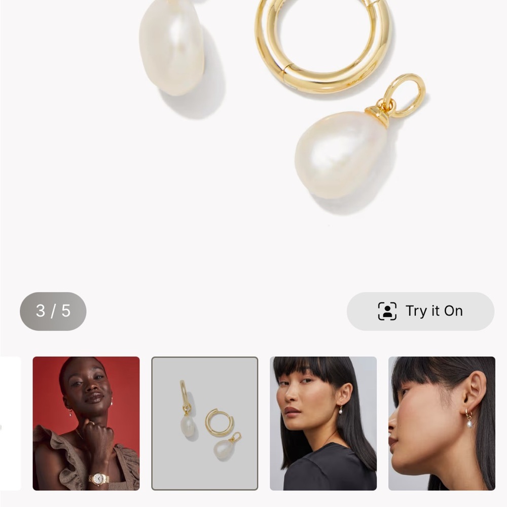 Kendra Scott Elegant Gold and Pearl Drop Earrings